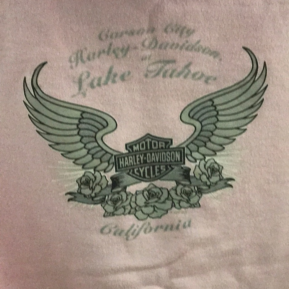 Harley Davidson pink hooded sweatshirt